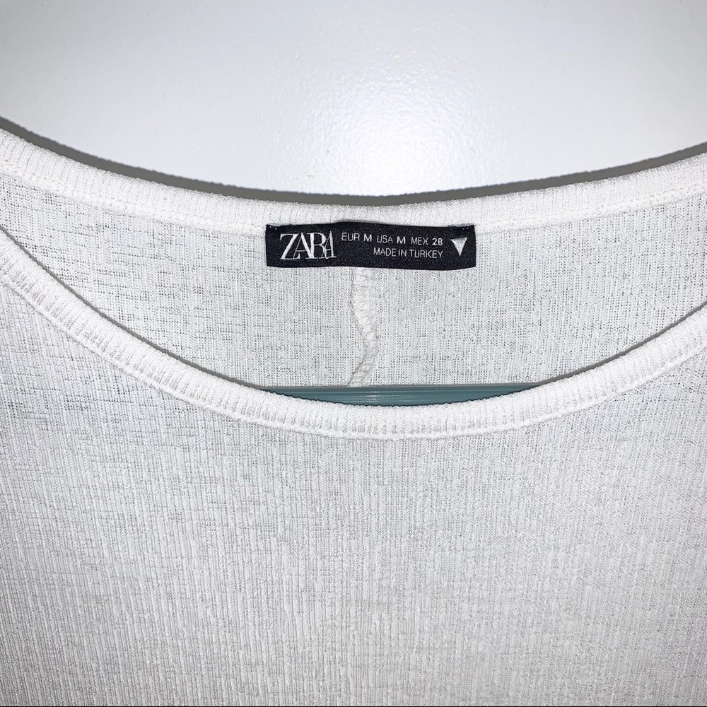 Zara White Tie-Front Blouse - Picture 6 of 6